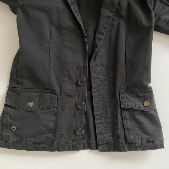 Zadig & Voltaire Virginia Jacket XS Black Grunge Military Till I Die Punk Y2K - Picture 13 of 14